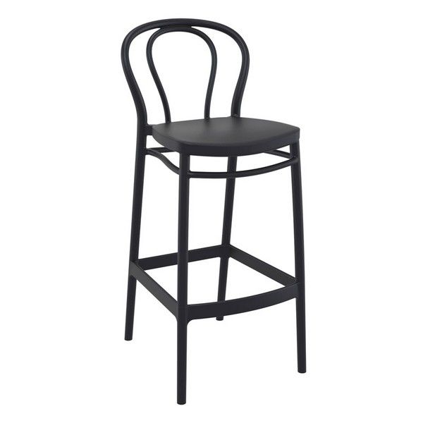 Victor 75 In / Outdoor Bar Stool - Black