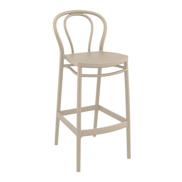 Victor 75 In / Outdoor Bar Stool - Taupe