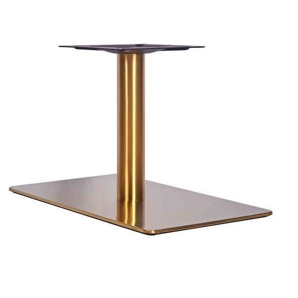 Vintage Brass Single Pedestal Table Base - Coffee Height