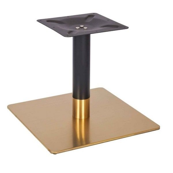 Vintage Brass Small Square Table Base - Black - Coffee Height