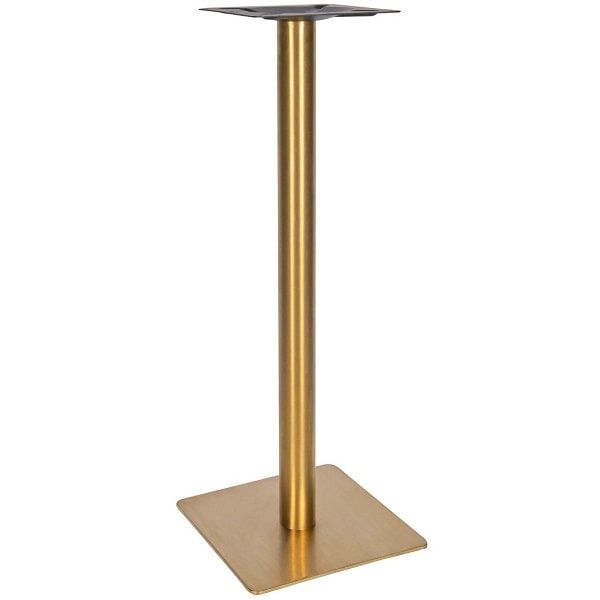 Vintage Brass Table Bases - Small Square - Poseur Height