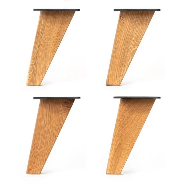 Tapered Oak Table Legs - 20cm