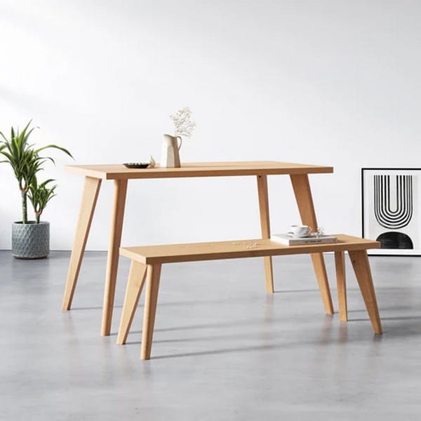 Tapered Oak Table Legs - Lifestyle