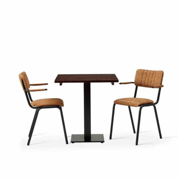 Bourbon Set - Dining Chairs With Square Table