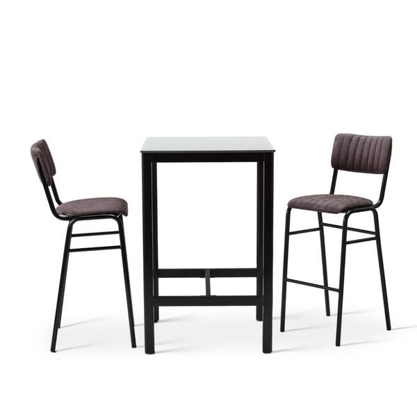 Bourman Set - Bar Chair With Square Bar Table