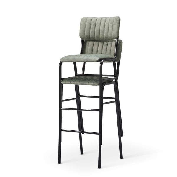 Bourman Set - Bar Chair With Square Bar Table