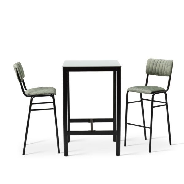Bourman Set - Bar Chair With Square Bar Table