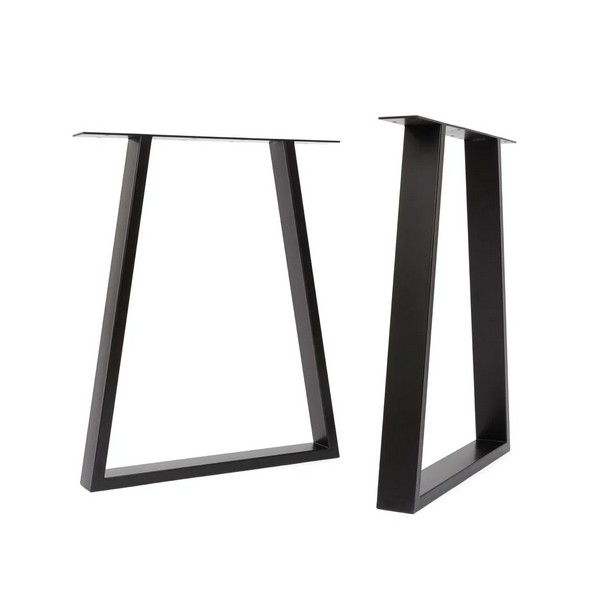 Trapezium Industrial Legs - Box Section - Black