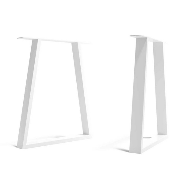 Trapezium Industrial Legs - Box Section - White