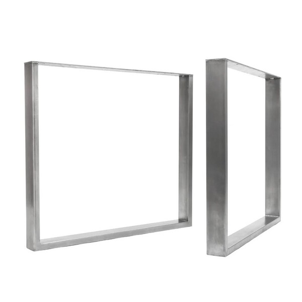 Square Industrial Legs - Table Wide - Clear Coat