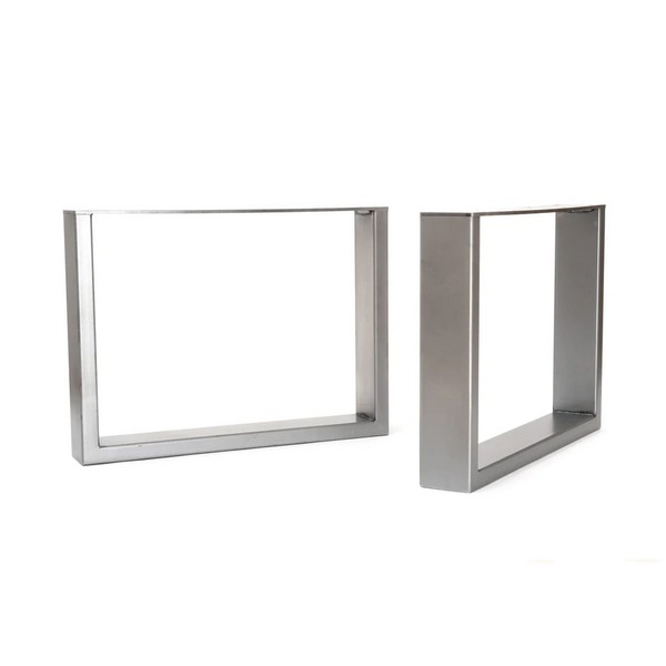 Square Industrial Legs - Coffee - Raw Steel