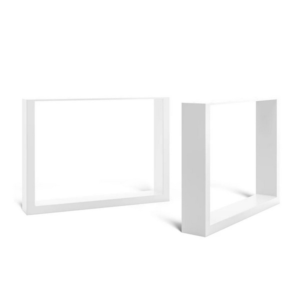Square Industrial Legs - Coffee - White
