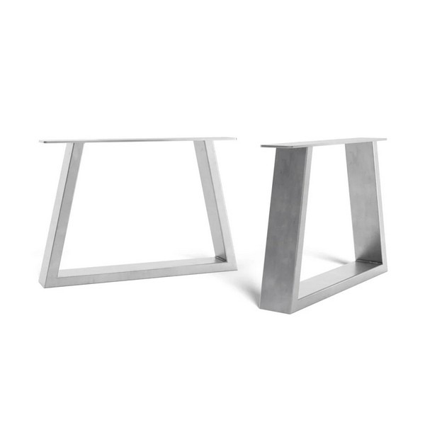 Trapezium Industrial Legs - Coffee Height - Clear Coat