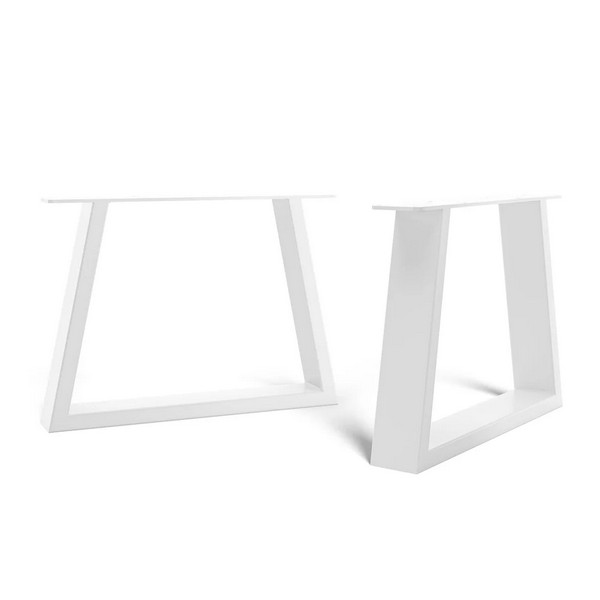 Trapezium Industrial Legs - Coffee Height - White