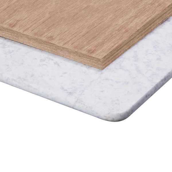 Forza Twin dining height table with Solid Marble tops