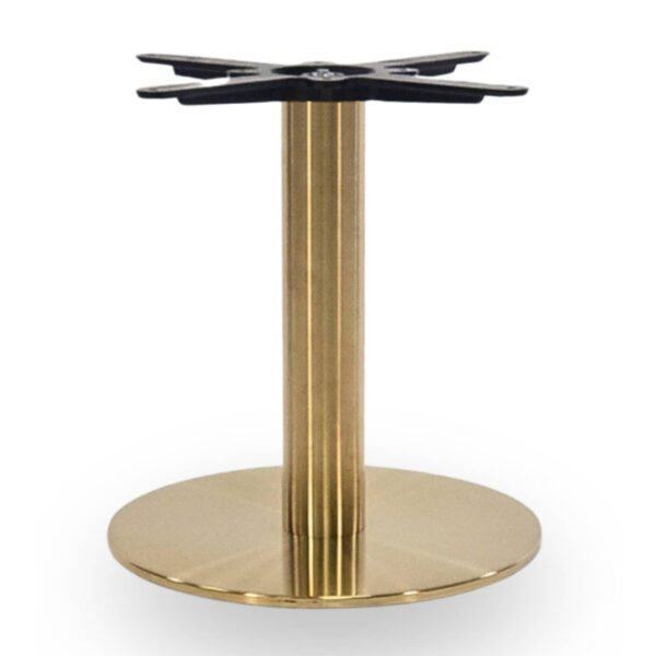 Cava Round Champagne Gold Base - Medium Coffee Height