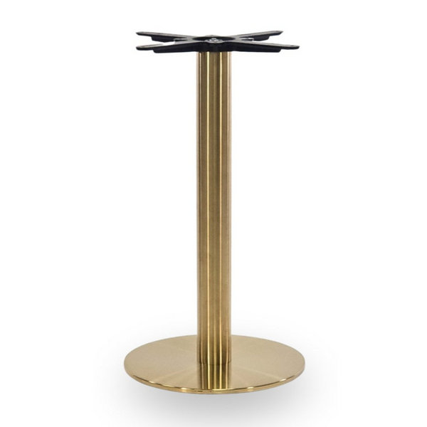 Cava Round Champagne Gold Base - Medium Dining Height