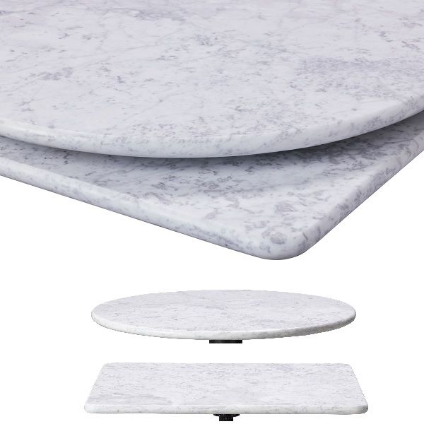 Carrara White Marble Table Tops