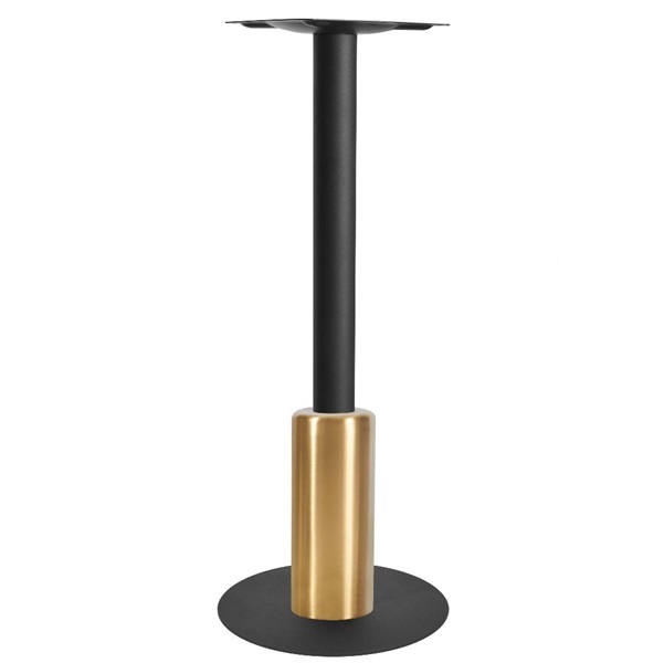 Titan Large Black Table Bases - Black/Brass Coloumn