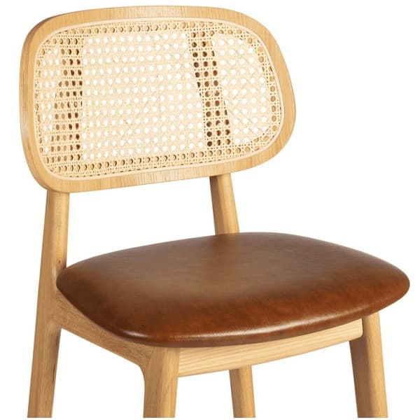 Relish Natural Oak Bar Stools - Vintage Tan
