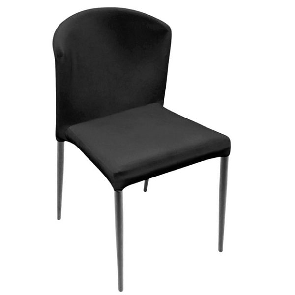 Veneto Stacking Side Chair - Black