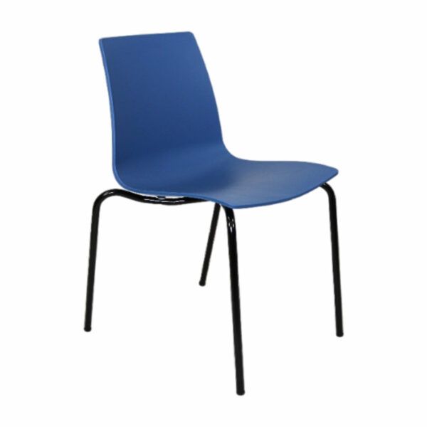 Stanza Chrome / Poly Italian Chairs - Blue