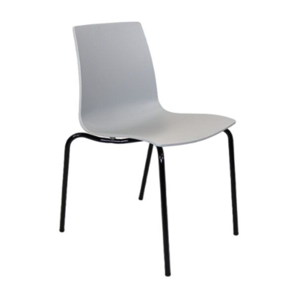 Stanza Chrome / Poly Italian Chairs - Grey