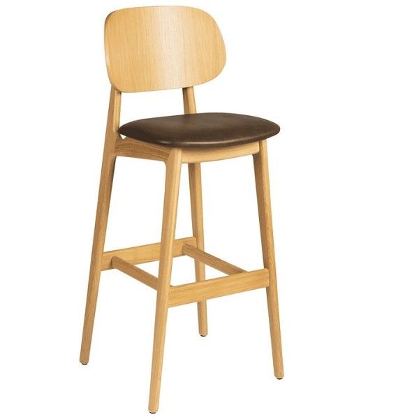 Relish Natural Oak Bar Stools - Vintage Brown