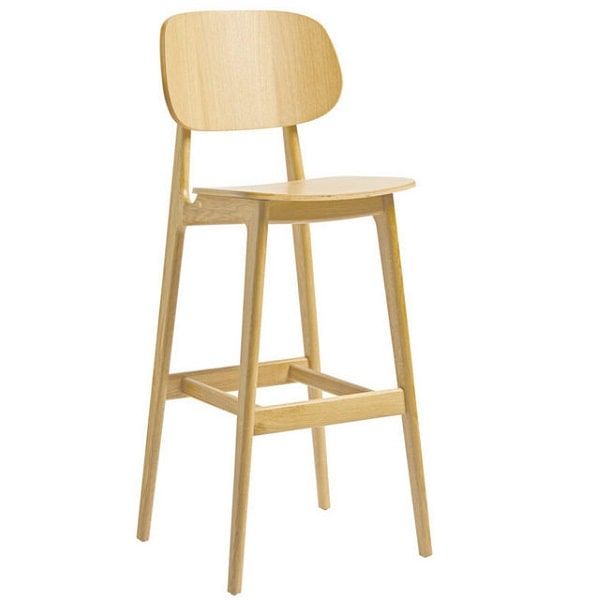 Relish Natural Oak Bar Stools - Front