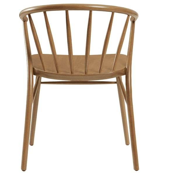 Albany Spindle Back Restaurant Dining Arm Chairs - Antique Oak