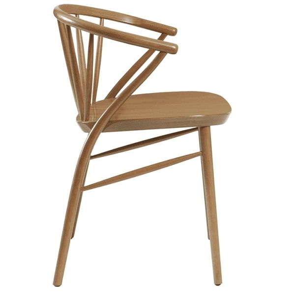 Albany Spindle Back Restaurant Dining Arm Chairs - Antique Oak
