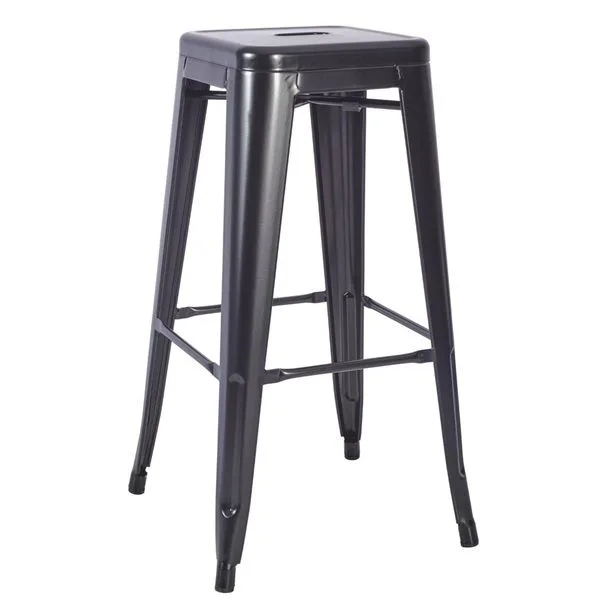 Paris In / Outdoor Metal Mid or Bar High Stools - Black