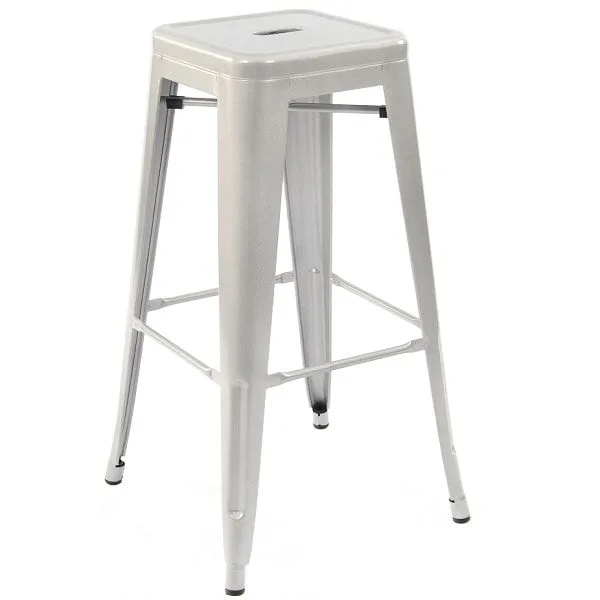 Paris In / Outdoor Metal Mid or Bar High Stools - Grey